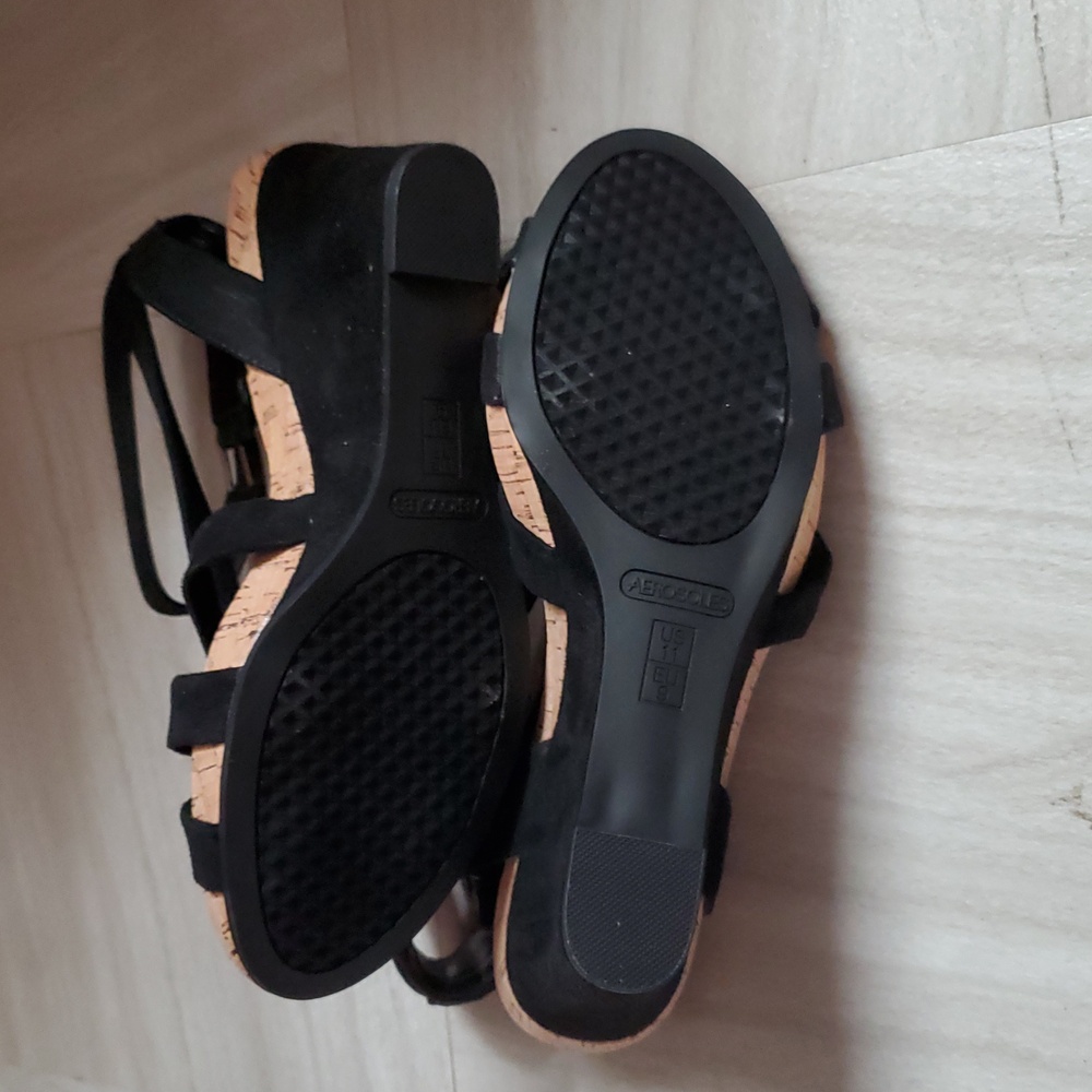 Strappy Cork Wedge Sandals - Picture 6 of 9